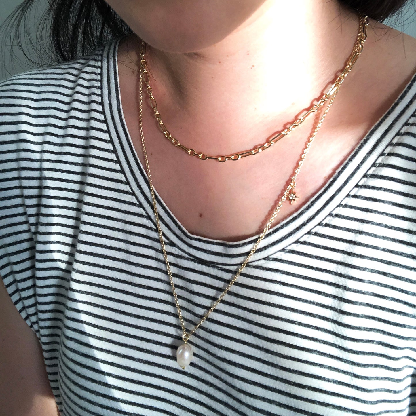 Baroque Pearl Layer Necklace