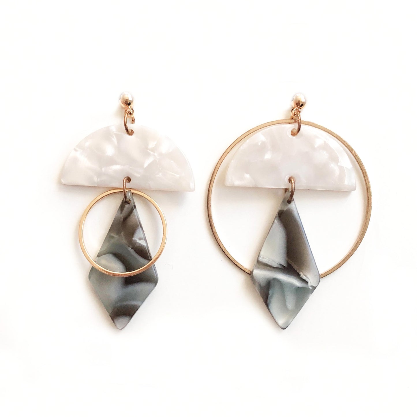SunJewel Juliette asymmetrical earrings