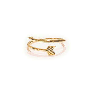 SunJewel Gold Bow Arrow Ring