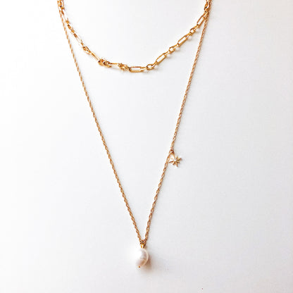 Baroque Pearl Layer Necklace