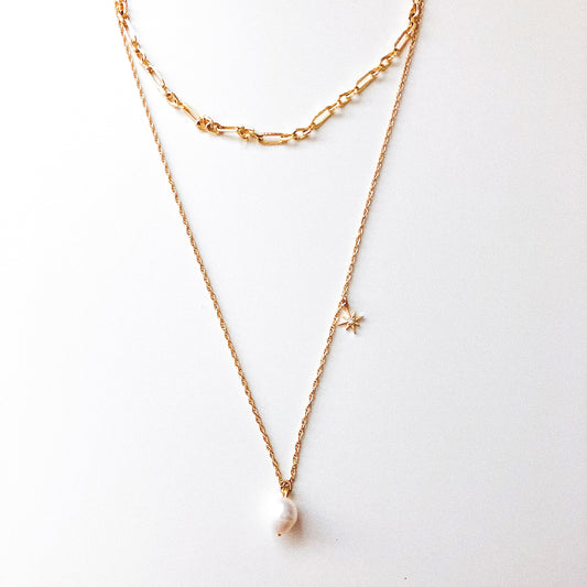 Baroque Pearl Layer Necklace