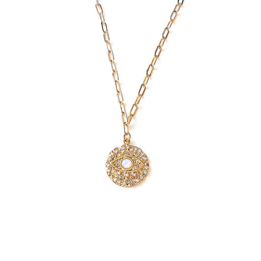 Opal Evil Eye Necklace