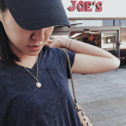 Sun + Crescent Moon Necklace